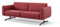sofanella Leder 3-Sitzer Sofa MARETO - Hochwertige Dreisitzer Couch italienisches Design - Designer Ledersofa ohne Funktion - Rot S: 156 Breite x 78 Tiefe