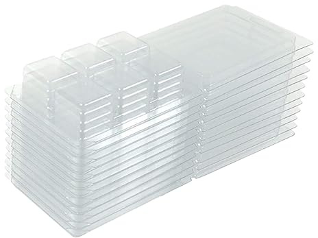 Wachsschmelz Klappformen aus Pet, 50 Stück, Klare Verpackung | Wax Melts und Kerzen, Passend für Schmelzer und Wärmer, Robust, Dicht Schließend