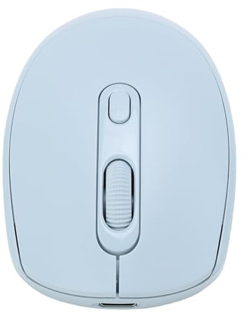 Fockety Kabellose Maus, wiederaufladbare kabellose 2.4G Bluetooth Lightweight Gaming Maus mit leisem ergonomischem Design und 3 einstellbaren DPI, für Laptop PC Mac Chromebook (hellblau)