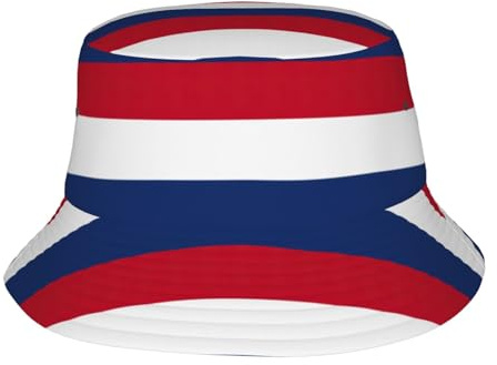 Fischerhut mit niederländischer Flagge, für Damen und Herren, Sommer, Reisen, Angeln, Strand, Sonnenhut, leicht, Outdoor-Kappe, schwarz