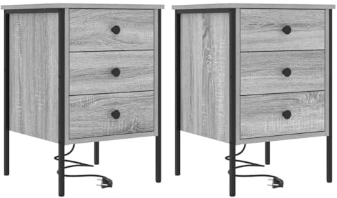 vidaXL Bedside Table with Storage Space - Traditional and Classic Lamp Organiser for Your Bedroom