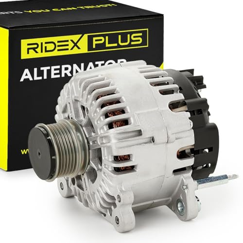 RIDEX PLUS 4G0557P Lichtmaschine 140A Generator LiMa 14V Alternator Drehrichtung im Uhrzeigersinn mit Freilaufriemenscheibe 6F903023P 4B903023A 06F903023C Kompatibel mit VW Golf 6 5K1 TIGUAN 5N
