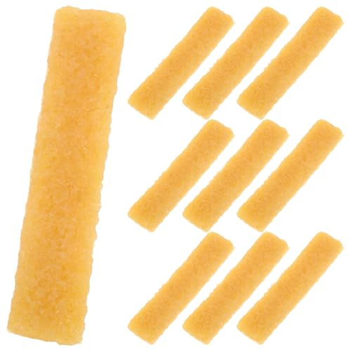 MAGICLULU 10pcs Mini Erasers Rubber Glue Shoe Cleaning Eraser for Suede and Velvet, Gentle on Delicate Fabrics, High Efficiency Cleaning for Bags and Clothes, Yellow