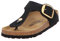 Birkenstock Gizeh Birko-Flor, Sandali Unisex - Adulto, Nero (Schwarz Lack), 35 (Normale)
