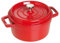 STAUB Gusseisen Bräter/Cocotte, Rund 20 cm, 2,24 L, Aromaregen Funktion für optimale Befeuchtung, Für alle Herdarten inkl. Induktion & Backofen, Kirschrot
