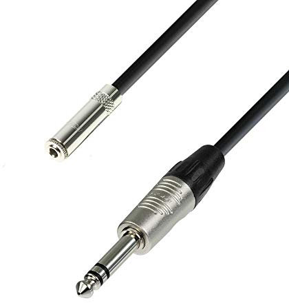 Adam Hall Cables 4 STAR BYV 0600 - Prolunga cuffie presa jack stereo da 3,5 mm a jack stereo da 6,3 mm 6 m