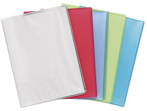 Exacompta 85869E 8er Pack Sichtmappen Chromaline aus Kunststoff DIN A4 mit 80 Klarsichthüllen, 160 Sichten, perfekt für die Schule und das Büro Aktenhülle, Prospekthülle, farbig sortiert