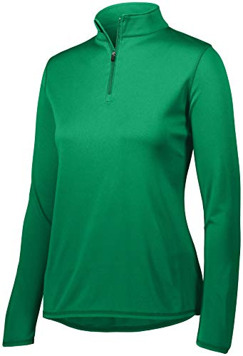 Augusta Sportswear Womens Attain Wicking Quarter Zip Pullover - Running Long Sleeve Jacket with Sun Protection YG Kelly