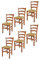 t m c s Tommychairs - Set 6 sillas Venice para Cocina y Comedor, Estructura en Madera de Haya Color Cerezo y Asiento en Paja