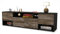 Stil.Zeit TV Schrank Lowboard Barbara, Korpus anthrazit matt, Front Holz-Design Treibholz (180x49x35cm), mit Push-to-Open Technik & Leichtlaufschienen