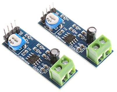 NOYITO LM386 Audio Amplifier Module 200 Times Gain Onboard 10K Adjustable Resistor Can Adjust The Volume of Amplification (Pack of 2)