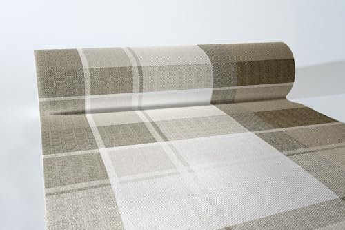 Mank Airlaid Tischläufer 40 cm x 24 m, Tischdecken Rolle stoffähnlich, praktische Einmal Tischdecke für Hochzeit oder Partys Marc (Braun-Schwarz)