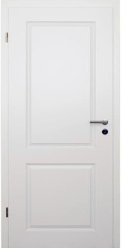 HORI® Zimmertür Komplettset mit Zarge und Türdrücker I Innentür weiß lackiert mit zwei Füllungen I Höhe 198,5 cm I Anschlag, Breite und Wandstärke wählbar I DIN links I 1985 x 735 x 160 mm