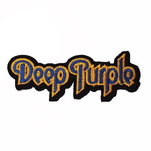 4,3 x 1,5 Deep Purple Gesticktes Eisen auf Patch Metall Punk Hip Hop Band Logo für T-Shirt Hutjacke Applique Souvenir Zubehör