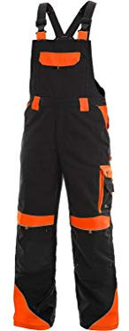 CXS Sirius Brighton - Herren Arbeitslatzhose mit Kniepolstertaschen und reflektierende Streifen - Hochwertige, komfortable und atmungsaktive elastische Arbeitsoveralls für Herren mit modernem Schnitt