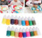 Water Marbling Painting Kit, Wassermarmor-Mineralpigment in PVC-Flasche für Papiermarmorierung Ebru Art Tool (zufällige Farbe)(A4 18 Colors 6ml)