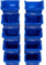The Workplace Depot Plastic Storage Bins - Nesting Stackable Small Parts Containers - Blue Pack of 10 - 127(H) x 150(W) mm