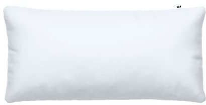 Wolkenfeld Mako Satin Kissenbezug 40x80 Weiß - 100% Baumwolle - Traumhaft weiche Kissenhülle mit verdecktem Reißverschluss