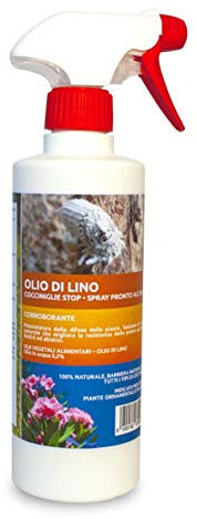 Olio di Lino Puro Insetticida Naturale Anti Parassiti per Piante, Aumenta La Difese delle Piante Contro, Cocciniglia, Afidi, Acari Insetti vari per Fiori Aromatiche Orto Giardino 500 Ml pronto uso