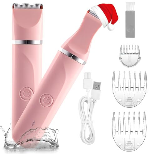 Lady Shaver for Women Electric Bikini Trimmer Women,Lady Shaver for Womens,Bikini Trimmer for Bikinis Arms Legs Underarms,Replaceable Snap-in Ceramic Blades,IPX7,Wet and Dry Use