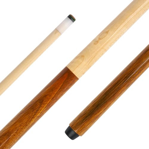 Bison Billard-Queue Ahorn 2-teilig | 140 cm Länge | Echtes Berg-Ahorn | Schraubspitze | 12mm Ferrule mit 8mm-Gewinde | 550-640 g Gewicht | Pool Queue