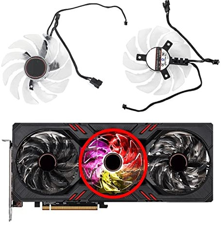 Youngran Nuovo 8. 7mm. Sostituzione Ventola di Raffreddamento for ASRock AMD. Radeon RX 6600 6700 6800 6900 XT Phantom Gaming Compatibile for Schede Grafiche Video ventole di Raffreddamento Leisurely