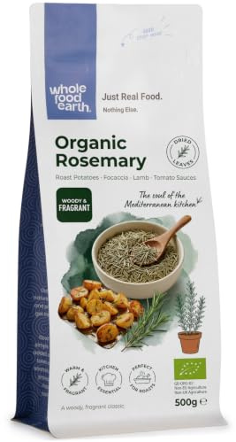 Whole Food Earth® - Organic Dried Rosemary 500 g | GMO Free | Certified Organic