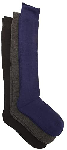 Ciocca calze lunghe uomo termiche in Pile calde morbide pesanti nero blu fantasia [512_025_I_3]