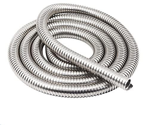 Kabelschlauch,Kabelschutz 1 stücke 1 Meter langer Länge Edelstahl 304 Metallrohr Gewindeschlauch Drahtkabel Flexible Rohrhülse Schutzschlauch (Size : ID 12mm x 1M)