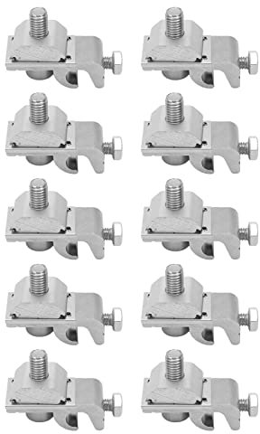 Clip de Mise à la Terre du Système de Montage Solaire 10 Pièces Pièces de Support Photovoltaïques Kit de Rails de Mise à la Terre de Montage en Aluminium PV Panneau Solaire