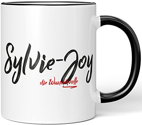 JUNIWORDS Tasse, Sylvie-Joy, die Wundervolle, Schwarz (5301302)