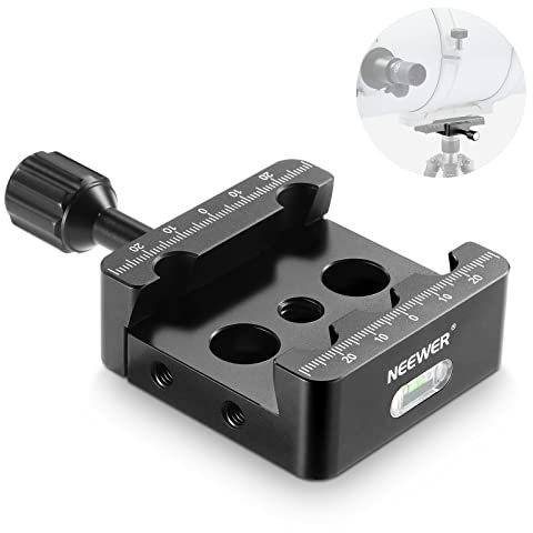 NEEWER Adattatore per Base di Treppiede con Morsetto a Sella per Telescopio per Piastre a Coda di Rondine Vixen, Fori Svasati M6 M8 per Astronomia, Testa Equatoriale OTA, Montaggio a Inserimento,QR011