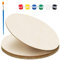 Belle Vous 8 Pack of Unfinished Blank Wood Circles with Paint & Brushes - 30cm/12 Inches - 3mm Thick - Plain Natural Wooden Disc/Slice Cutouts for Crafts, Sign Plaques, Home Decorations & Ornaments