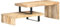 Homgoday 2-teiliges Couchtisch-Set aus massivem Mangoholz, Couchtisch, Couchtisch, Couchtisch, Tisch für Büro, Schlafzimmer, Garten