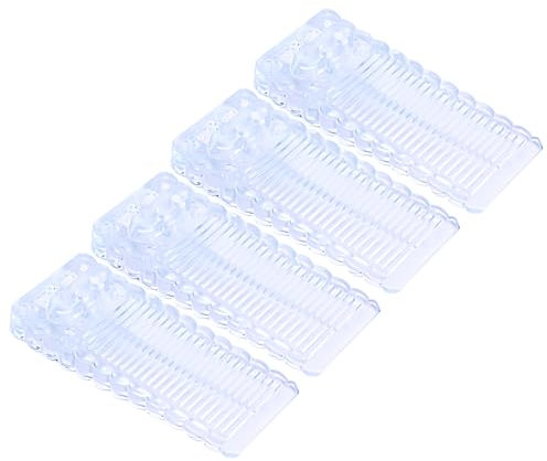4 Stück Türkeil Gummi, Türstopper Boden Keil Gummi Transparent Türstopper-Keil Rutschfester Gummi-Türkeil Möbel-Türkeil aus Gummi für Arbeitszimmer Kinderzimmer Balkontür Badezimmer (Transparent)