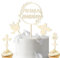Holz Tortendeko Kommunion, Cake Topper Kommunion, Erstkommunion Cake Toppers, Taufe Toppers für Konfirmation Kommunion Hochzeitstorte Tortenstecker Deko Junge Mädchen