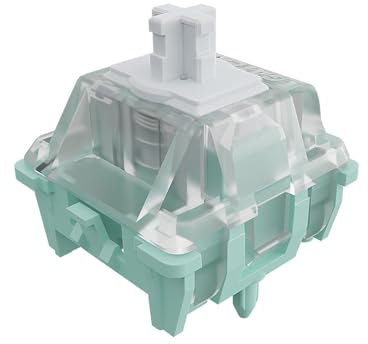 kutethy Gateron - Interruptores magnéticos de jade para teclado, prelubricados de fábrica lineal, interruptores de llave previa al viaje para teclado mecánico (72 piezas)
