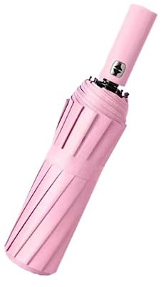 Parapluies Parapluie Anti Vent Parapluies Pliants Lampe De Poche Entièrement Automatique Lumière LED De Nuit Pliant Grand Parapluie Colle Noire Parapluie Fort (Color : Rosa, Size : 32 * 6 * 6cm)