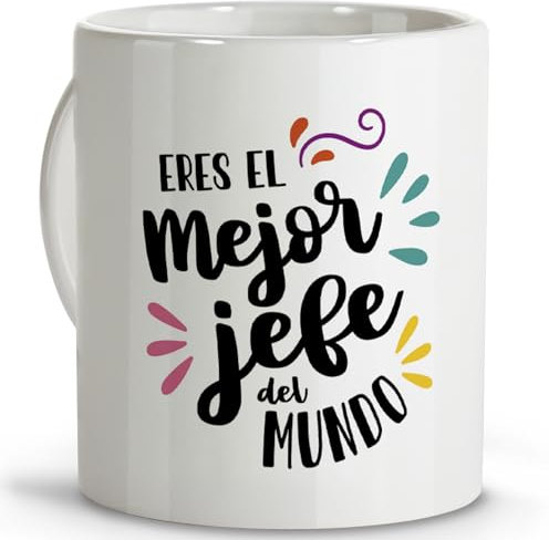 LolaPix Taza Mensaje Original para Regalar. Regalos para Jefes. Cerámica 330 ml