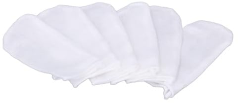 6 stycken babyfingerborste, bomull, babyfingerborste, fingerborste, gasväv, fingerborste, mjuk tandborste, tänder, tungrengöring för spädbarn