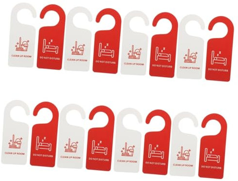 NIYANGLE 16 Pièces ne pas déranger la liste led leds signe de poignées de porte Panneau de porte de la salle de maquillage étendoir mural porte manteau panneau de porte pvc