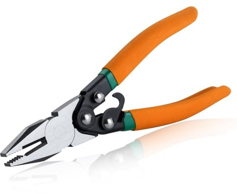 SPEEDWOX 7 Compound Action Lineman Pliers Dual Material Lineman's Compound Action Cutting Pliers Compound Action Pliers Wire Cutters Stripped Screw Extractor Screw Cutter with Safety Lock