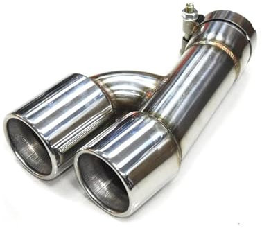 Endrohr 1 Stück Für 3er 320i F30 2013–2016, Edelstahl-Auspuff, Titan, Doppelte Schalldämpferspitzen, Endrohr, Schwarz Auspuffblende(Silber)