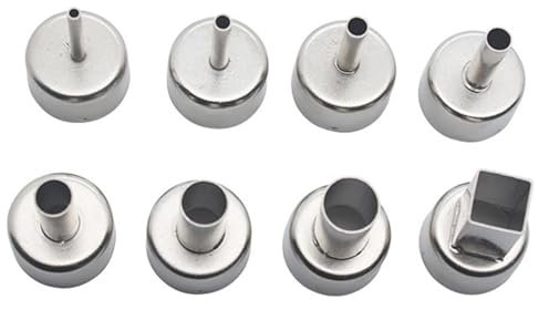 ROYJJ Schweißdüsenspitze, Heißluftpistolen, Düse für 858D-Heißluft-Nacharbeitsstationen, Zubehör, Doppelzweck-Heißluftpistolen-Düse, 8 Stück