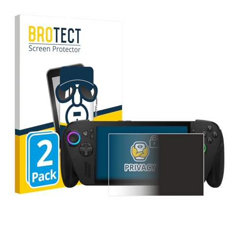BROTECT Blickschutzfolie für ASUS ROG Xbox Ally X | 2 Stück Anti-Spy Displayschutz Made in Germany Spielekonsolen & Zubehör Privacy Protector Blaulichtfilter Klare Folie