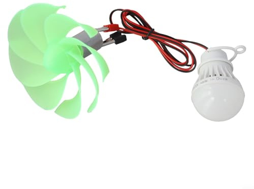 Kit de générateur d'éolienne 65 W à monter soi-même, projet scientifique éducatif pour apprentissage des énergies renouvelables, utilisation en extérieur avec sortie de lumière LED pour école et les