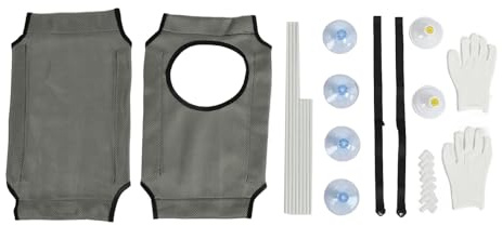 Hamaca para ventana de gato, asiento suave de doble capa con ventosa resistente para ventana o balcón, fácil instalación, acogedor lugar de descanso para gatos (gris)