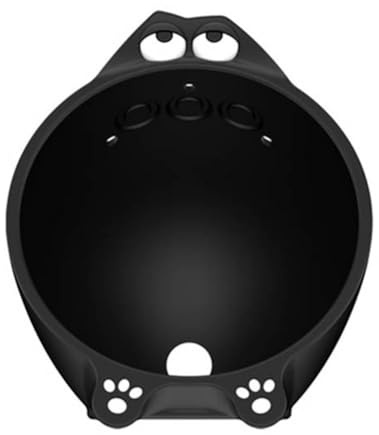 Getdoublerich Silicone Case for Echo Spot 2024, Soft Protective Cover with Shock Absorption, Lightweight Portable Skin for Smart Speaker, Black