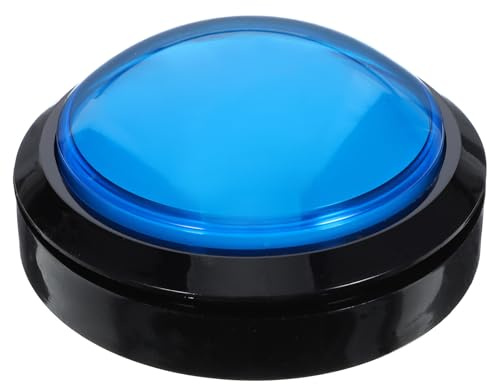 ifundom Répondeur Électronique Bleu avec Gros Boutons Lumineux en Abs, Buzzer Sonore Facile à Utiliser pour Jeux et Compétitions sans Pile Couleur Aléatoire