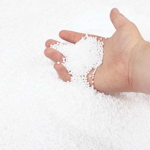 Xolmizyn EPS Perlen Füllmaterial 200 L - Hochwertige Styroporkugeln für Sitzsack, Sitzkissen & Hundebett, 3-6 mm Körnung, Weiß